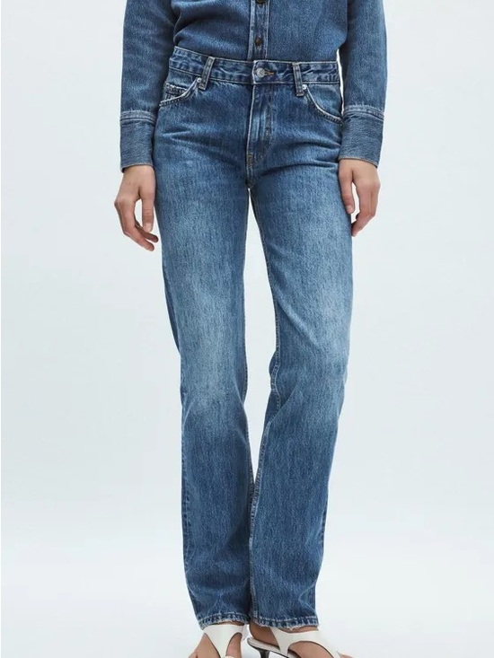 Zara Denim - Zara Mid-Rise Straight Leg Jeans Women’s 6 No Stretch 100% Cotton